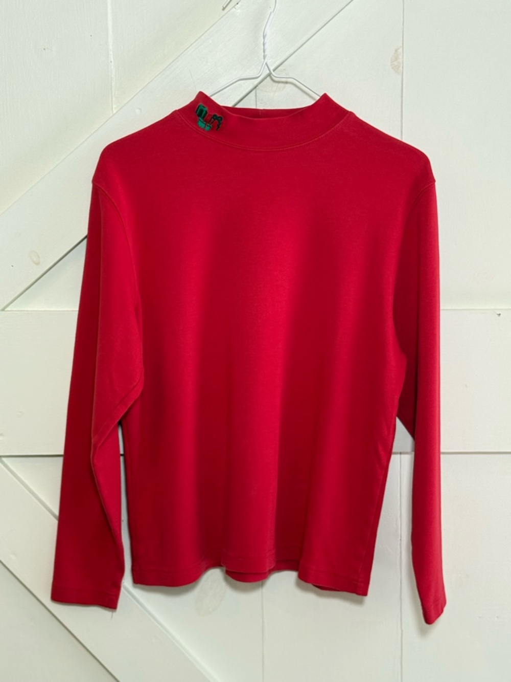 Vintage Bechamel Small Red Christmas Present Turtleneck Sweater
